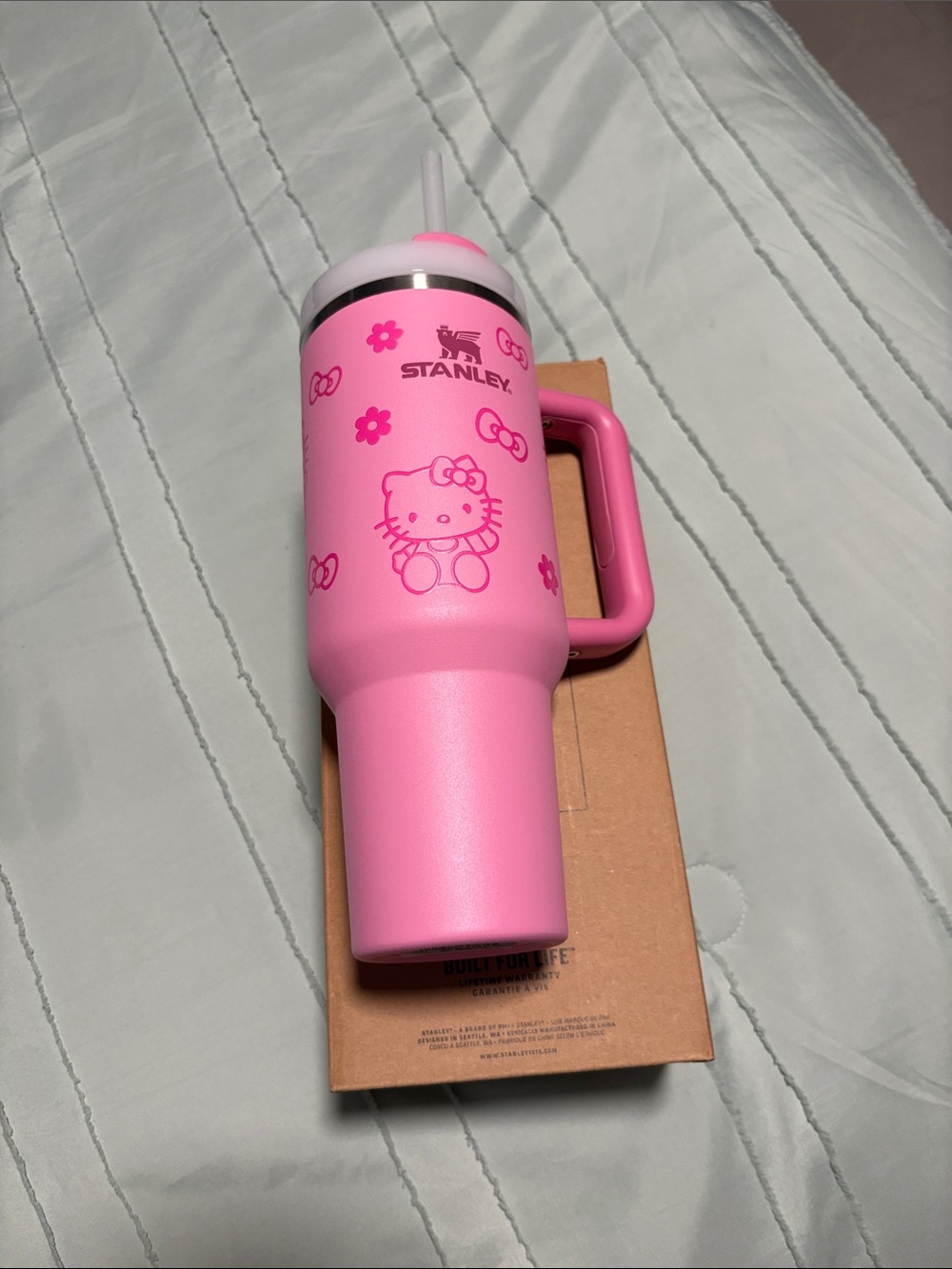 Stanley Pink Hello Kitty Travel Tumbler with Handle